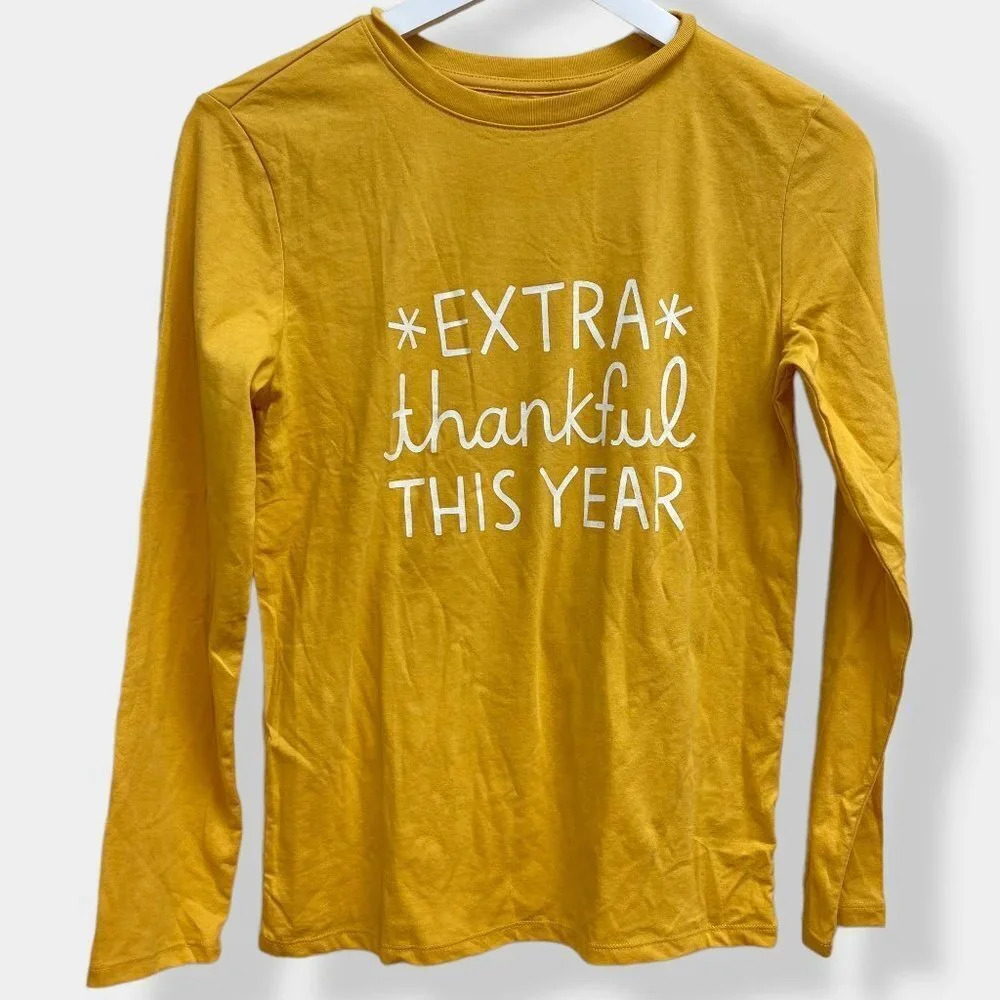 5/$20 Cat & Jack Extra Thankful Long‎ Sleeve Tee L